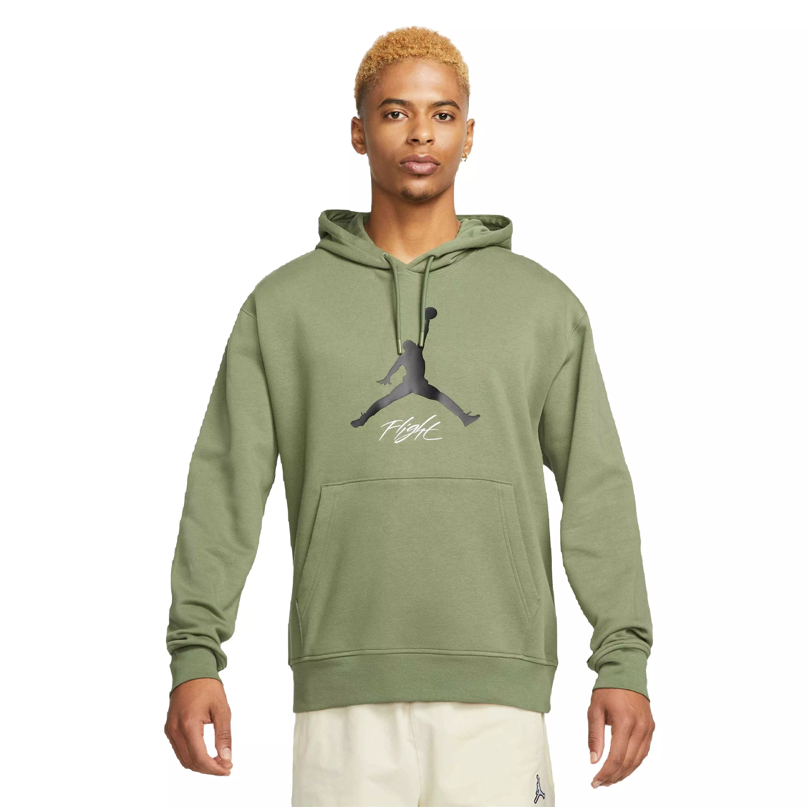 Olive green pullover outlet hoodie men's